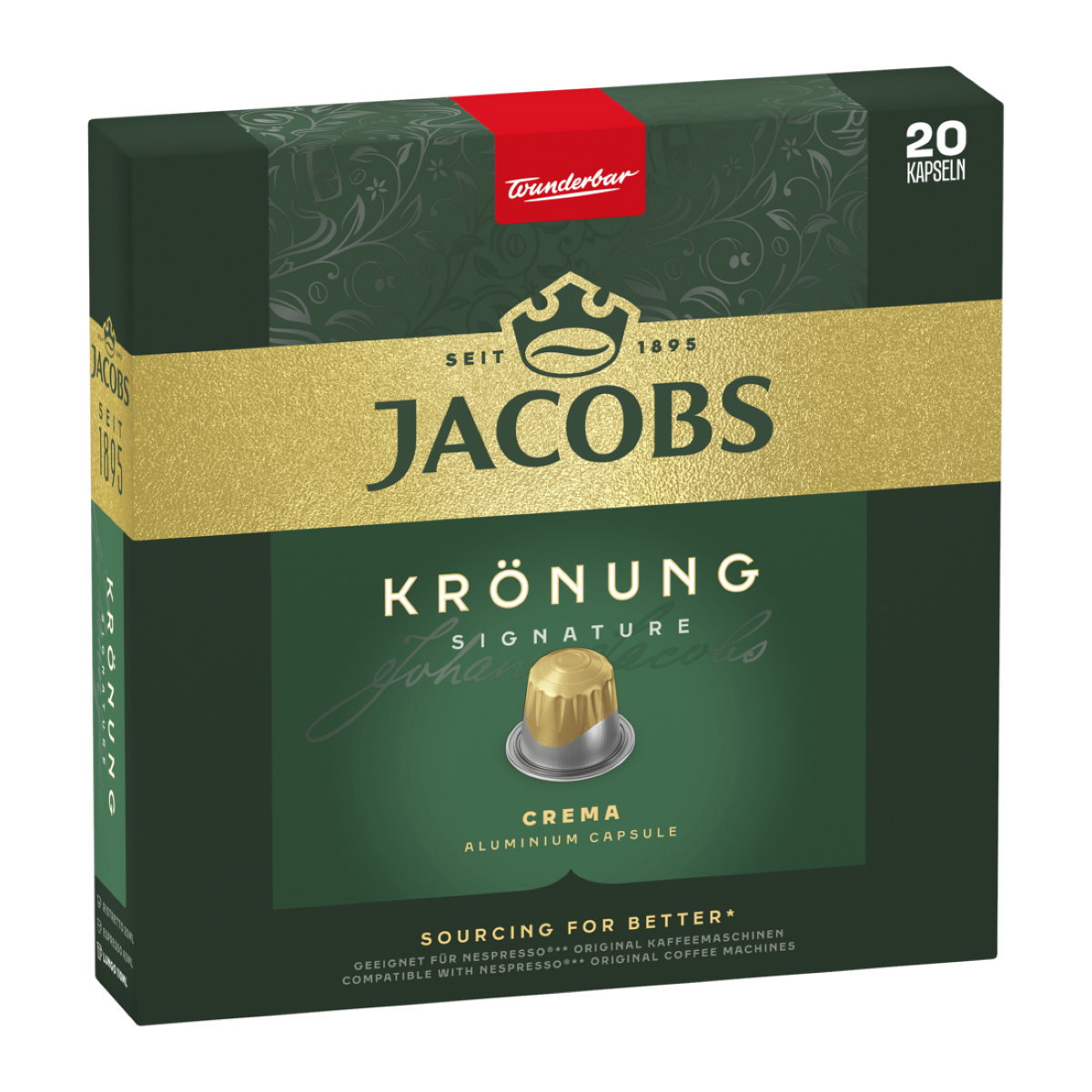 Jacobs Kronung Crema kawa mielona w kapsułkach 20 sztuk