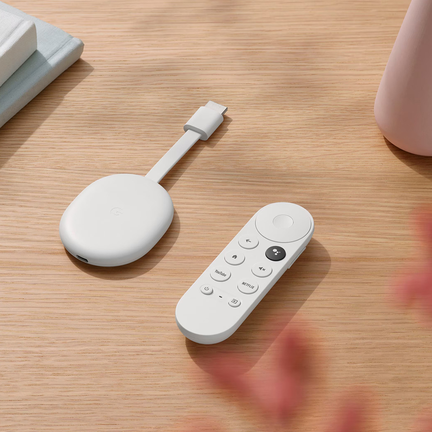 Google Chromecast with TV (4K) Sunrise (Red) - Streaming, TV