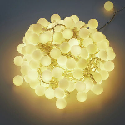 LED-Kugel-Lichterkette weiß ca. 22,9 m 1St