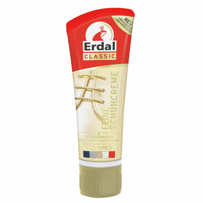 Erdal Tubencreme Farblos – Schuhpflege Mit Bienenwachs, 75 Ml, Inklusive Praktischem Schwamm-Applikator