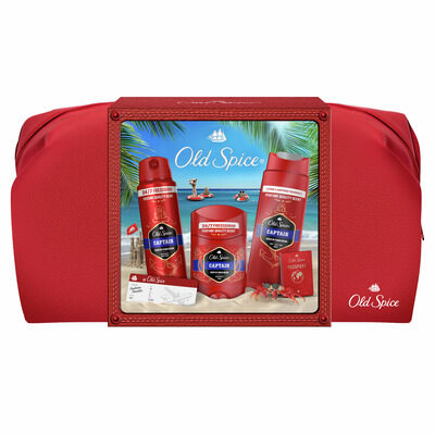 BB69、Old Spice 4点セット+おまけ OLD SPICE GIFT CAPTAIN GEL DUS250ML+DEO STICK50ML+GEANTA | Selgros